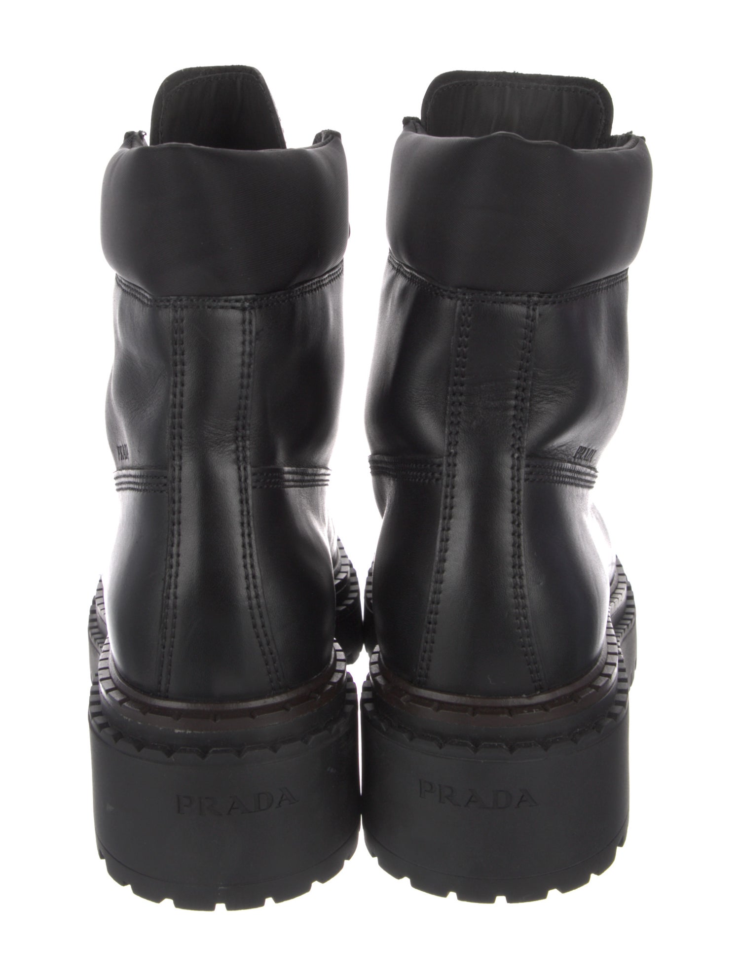 Prada Leather Combat Boots